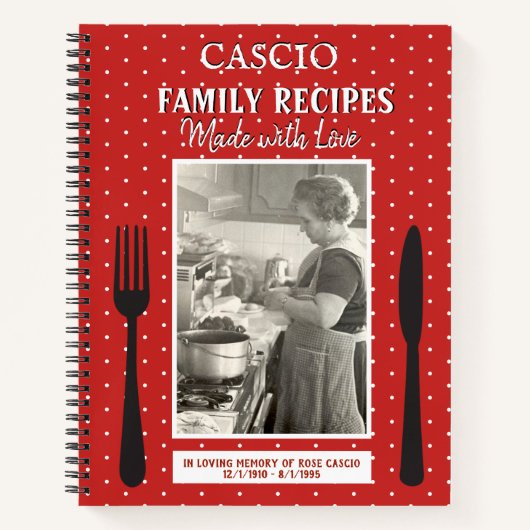 FAMILIE RECIPE BOOK NOTITIEBOEK (Voorkant)