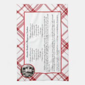 Familie Recipe Keepomwille Foto Kerstmis Theedoek (Verticaal)