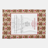 Familie Recipe Kerstmis Gingerbrood Man Keepomwill Theedoek (Horizontaal)