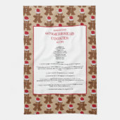 Familie Recipe Kerstmis Gingerbrood Man Keepomwill Theedoek (Verticaal)