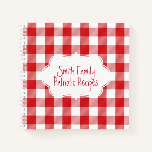 Familie Recipe Red en White Buffalo Pset Notitieboek (Voorkant)