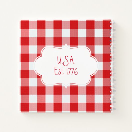 Familie Recipe Red en White Buffalo Pset Notitieboek (Achterkant)