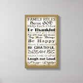 Familie regeert God Canvas Afdruk (Voorkant)