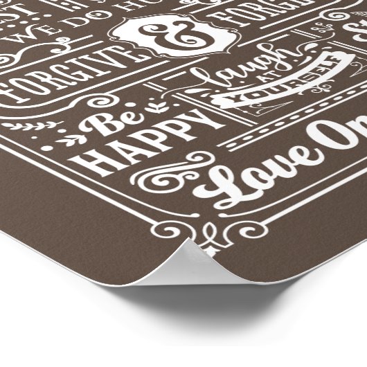 Familie Regels House Regels Persoonlijke familiena Poster (Hoek)