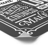 Familie Regels Typografie House Rules Cute Poster (Hoek)