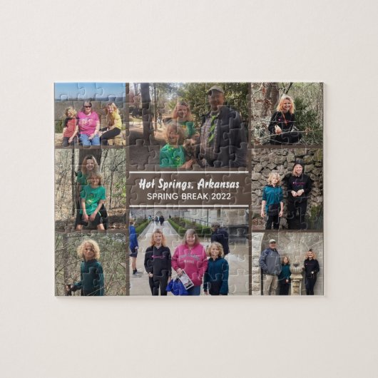 Familie reis foto collage puzzel legpuzzel (Horizontaal)