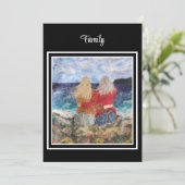 Familie Relatie Dames Ocean Uitzicht Vermist U Bedankkaart (Staand voorkant)