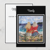 Familie Relatie Dames Ocean Uitzicht Vermist U Bedankkaart (Voorkant / Achterkant)