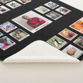 Familie Retro fotocollage Sherpa Deken (3/4)