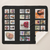 Familie Retro fotocollage Sherpa Deken (Voorkant (horizontaal))