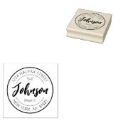 FAMILIE RETURN ADDRESS RUBBER STEMP RUBBERSTEMPEL (Gestempeld)