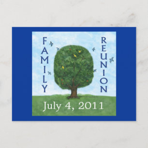Familie reünie 2011 Briefkaart uitnodiging