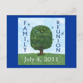 Familie reünie 2011 Briefkaart uitnodiging