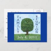 Familie reünie 2011 Briefkaart uitnodiging (Voorkant / Achterkant)