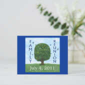 Familie reünie 2011 Briefkaart uitnodiging (Staand voorkant)