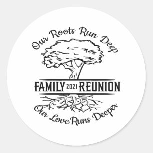 Familie reünie 2021 Onze wortels draaien diep in d Ronde Sticker