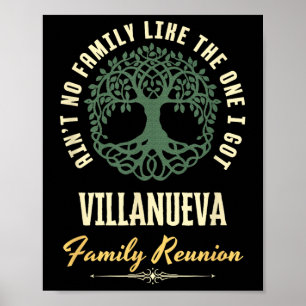 Familie Reünie 2025 Matching Design - Villanueva  Poster