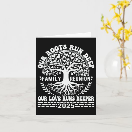 Familie Reünie 2025 Onze wortels gaan diep Onze li Kaart (Gele Bloem)