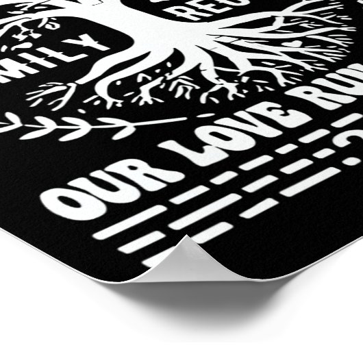 Familie Reünie 2025 Onze Wortels Gaan Diep Onze Li Poster (Hoek)