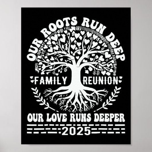 Familie Reünie 2025 Onze Wortels Gaan Diep Onze Li Poster (Voorkant)