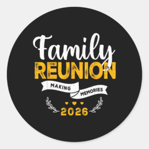 Familie Reünie 2026 Matching Familie reünie Herinn Ronde Sticker