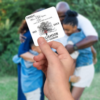 Familie Reünie Aandenken Boom Levenscitaat Vierkante Sticker