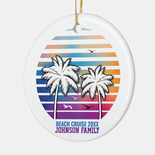 Familie Reünie Aangepaste Cruise Vakantie Keramisch Ornament (Links)