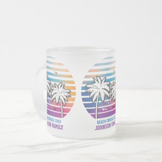 Familie Reünie Aangepaste Cruise Vakantie Matglas Koffiemok (Voorkant links)