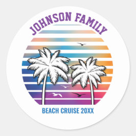 Familie Reünie Aangepaste Cruise Vakantie Ronde Sticker