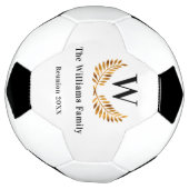 Familie reünie aangepaste monogram naam goud voetbal (Gedraaid)