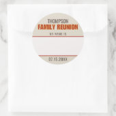 Familie reünie aangepaste naam badge ronde sticker (Tas)