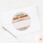 Familie reünie aangepaste naam badge ronde sticker (Envelop)