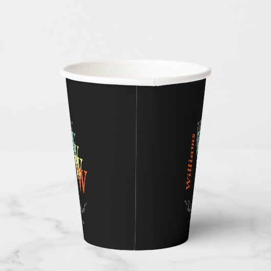 Familie reünie aangepaste tekst kleurrijk papieren bekers