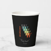 Familie reünie aangepaste tekst kleurrijk papieren bekers