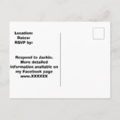 Familie reünie Aankondiging Achternaam Brief N Briefkaart (Achterkant)