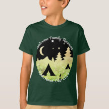 Familie reünie aanpasbare camping scene T-Shirt