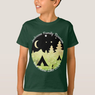 Familie reünie aanpasbare camping scene T-Shirt