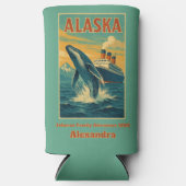 Familie reünie Alaska Whale Cruise Seltzer Blikjeskoeler (Voorkant)