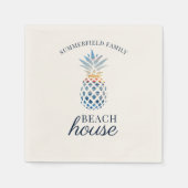 Familie Reünie Ananas Tropical Beach House Servet (Voorkant)