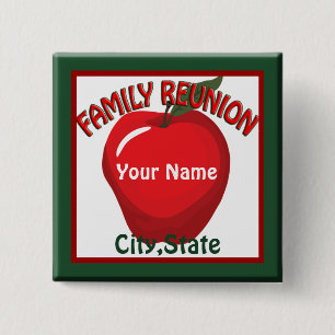 Familie reünie Apple Name Tag Button