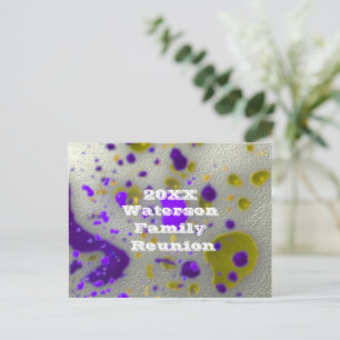 Familie reünie Artistic Paint Spots kondiging Briefkaart