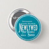 Familie reünie award Pas getrouwd onlangs getrouwd Ronde Button 5,7 Cm (Voorkant /achterkant)