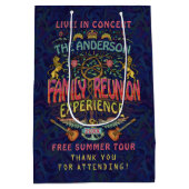 Familie Reünie Band Retro 70s Concert Bedankt Medium Cadeauzakje (Achterkant)