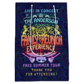 Familie Reünie Band Retro 70s Concert Bedankt v2 Medium Cadeauzakje (Achterkant)