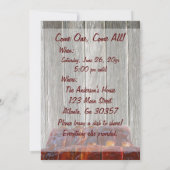 Familie Reünie BBQ Party Kaart (Achterkant)