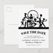 Familie Reünie BBQ Party Save the Date Aankondigingskaart (Voorkant / Achterkant)