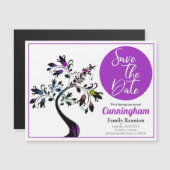 Familie reünie Bewaar de datum Kleurrijke Boom Mag (Voorkant / Achterkant)