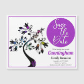 Familie reünie Bewaar de datum Kleurrijke Boom Mag (Voorkant)