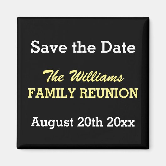 Familie reünie Bewaar de datum magneten (Voorkant)
