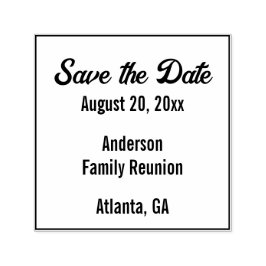 Familie Reünie Bewaar de datum Tekst Sjabloon Zelfinktende Stempel